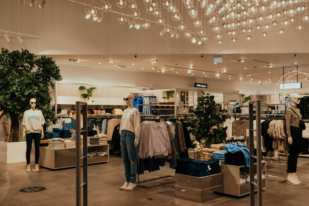 retail store interior with security