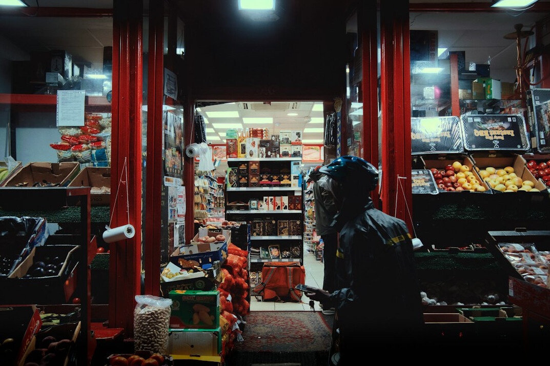 night shift in supermarket
